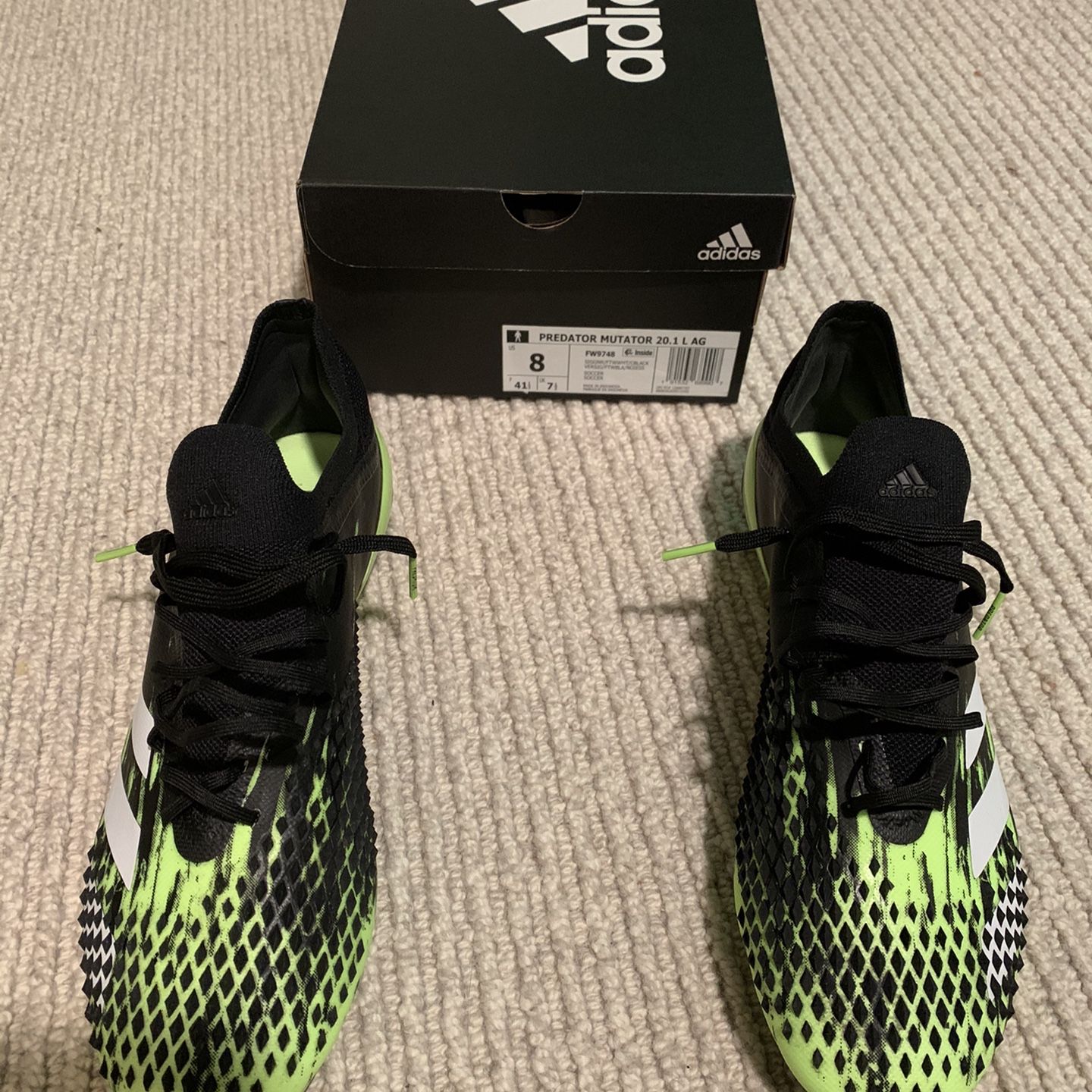 Adidas Predator Mutator 20.1 Low Cut AG Artificial Grass Cleats Size 8 US