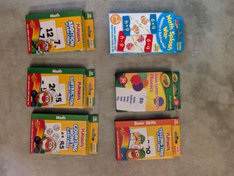 Kids Educational Flash Cards Lot of 6 – Math, Money, Time & Phonics