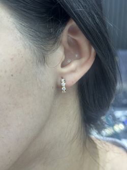 Diamond Hoops 14k Gold 