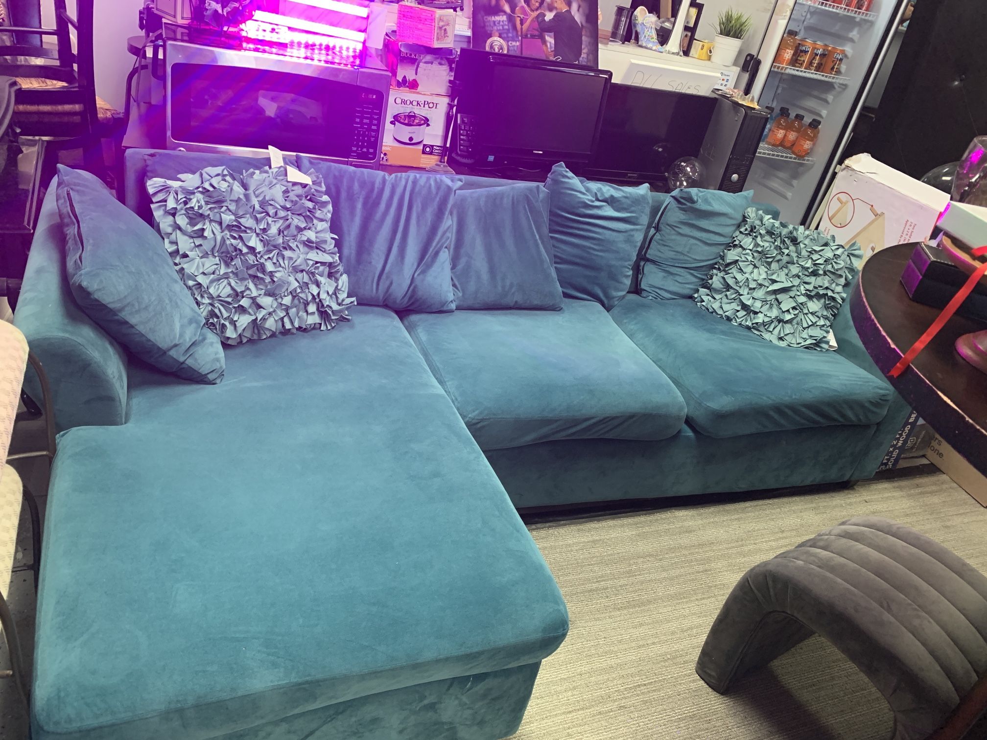 Blue Velvet Couch