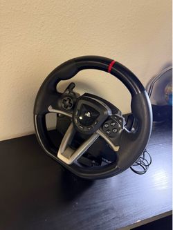 Gaming steering  wheel with pedals.