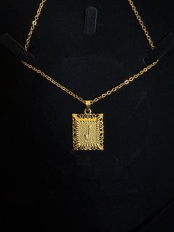 Letter J Vintage Gold Color Necklace