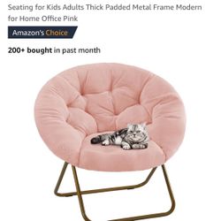 Comfy Saucer Chair - Pink 