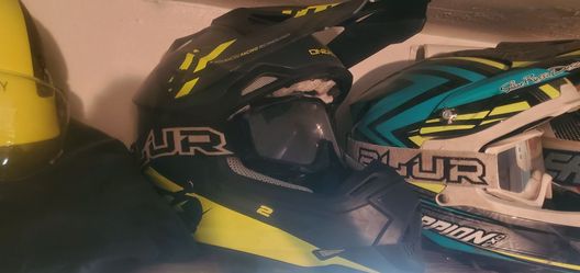 O'Neal Motocross Helmet with Blur Goggles