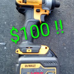 DeWalt 20v MAX Impact + FlexVolt 60v - 20v 6.0 Ah Battery 