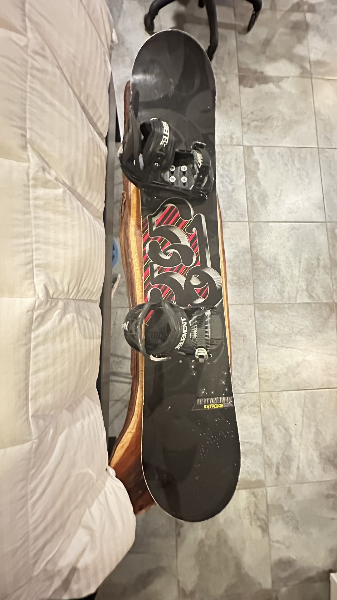 5150 Stoke Wide Series Snowboard WITH Element Bindings 5FT