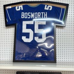 JERSEY BRIAN BOSWORTH AUTOGRAPHED BLUE SEAHAWKS