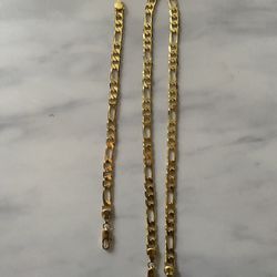 Gold Chain And Bracelet Set For Men