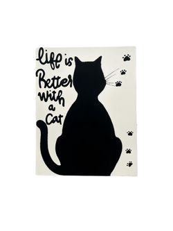 Life Is Better With a Cat Canvas Painting