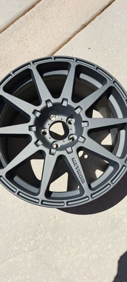 (3) 17 in Method MR501 RALLY Titanium Wheels. 5×100 Bolt pattern 