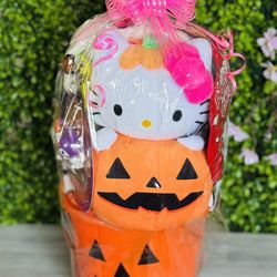 New Hello Kitty Halloween Blanket and Plush Gift Basket