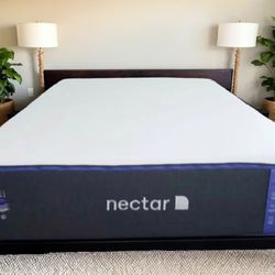 Newer Queen Nectar Premier 13" Gel Memory Foam Mattress with Zinus Smart Bed Frame
