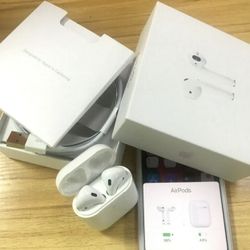 Apple AirPods 2nd Generation With Earphone Earbuds &amp; Wireless Charging Box