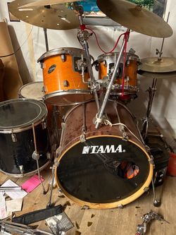 Mixed Tama/Ludwig Drum Kit Full Set with Cymbals