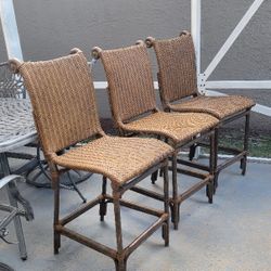 Outdoor Aluminum Counter Stools-3 Piece 