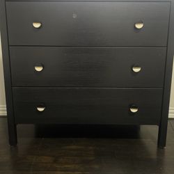 IKEA 3 Drawer dresser - Black/brown