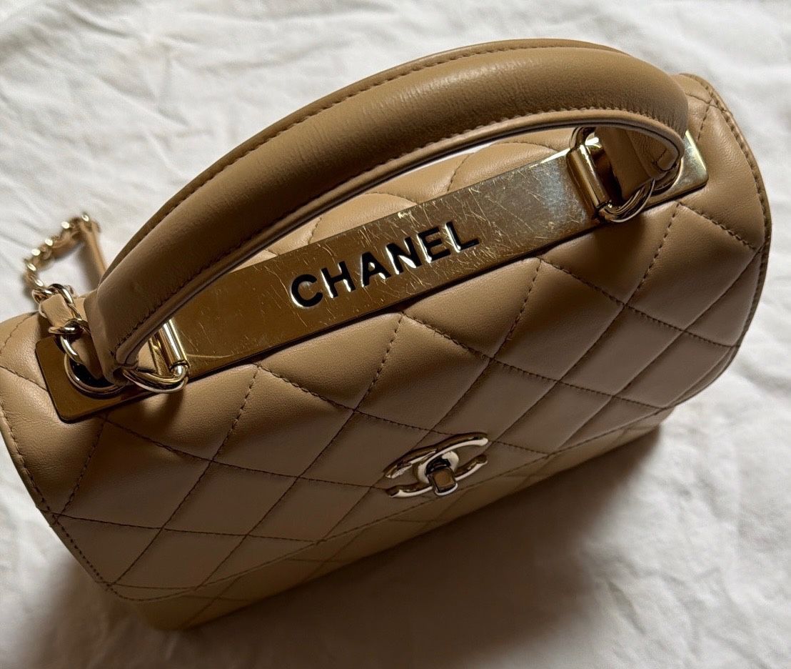 Chanel Medium Trendy Cc Top Handle  Shoulder Bag Refurbished 9/10 Condition All Original Hardware 