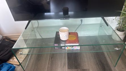 Glass coffee table
