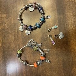 2 Charm Bracelets $30