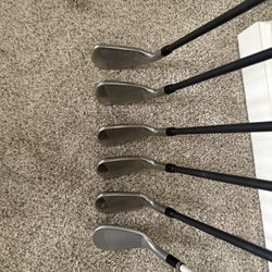 Titleist 300 Graphite Irons 7 Thru GW Plus Plus Cleveland Sand Wedge 