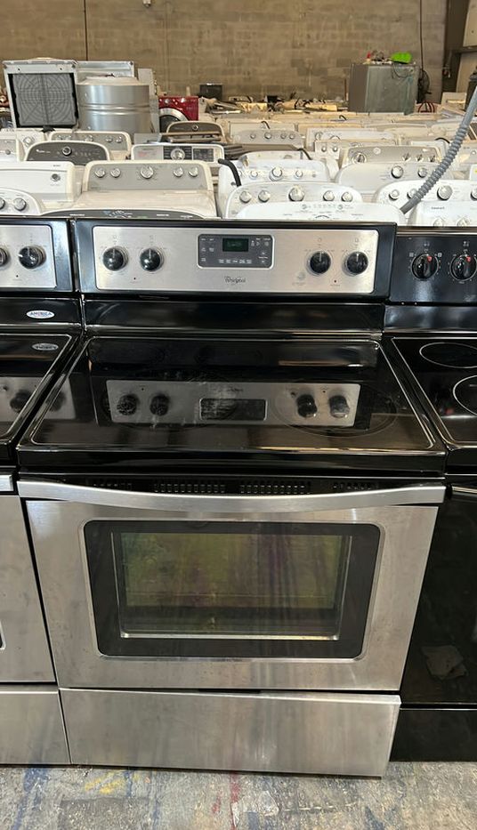 Whirlpool Stainless Steel Electric Range Glass Top