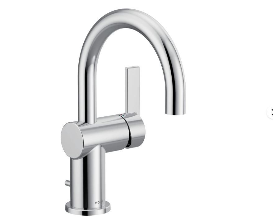 Moen Cia 1.2 GPM Single Hole Bathroom Faucet with Lift Rod Drain Assembly Model: 6221