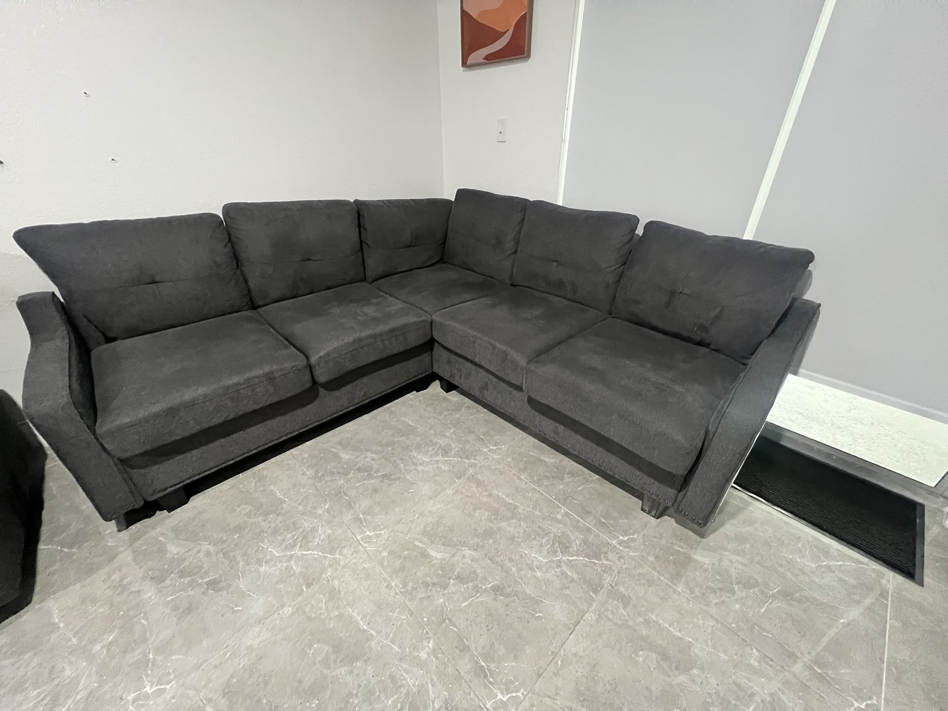 Dark Grey L-Couch