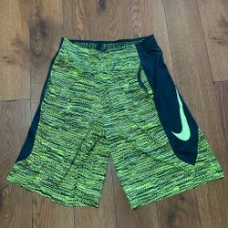 Nike Pro Training Shorts Neon Green Black