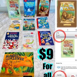 $9 For All Bundle of Children Books practice reading books total of 10