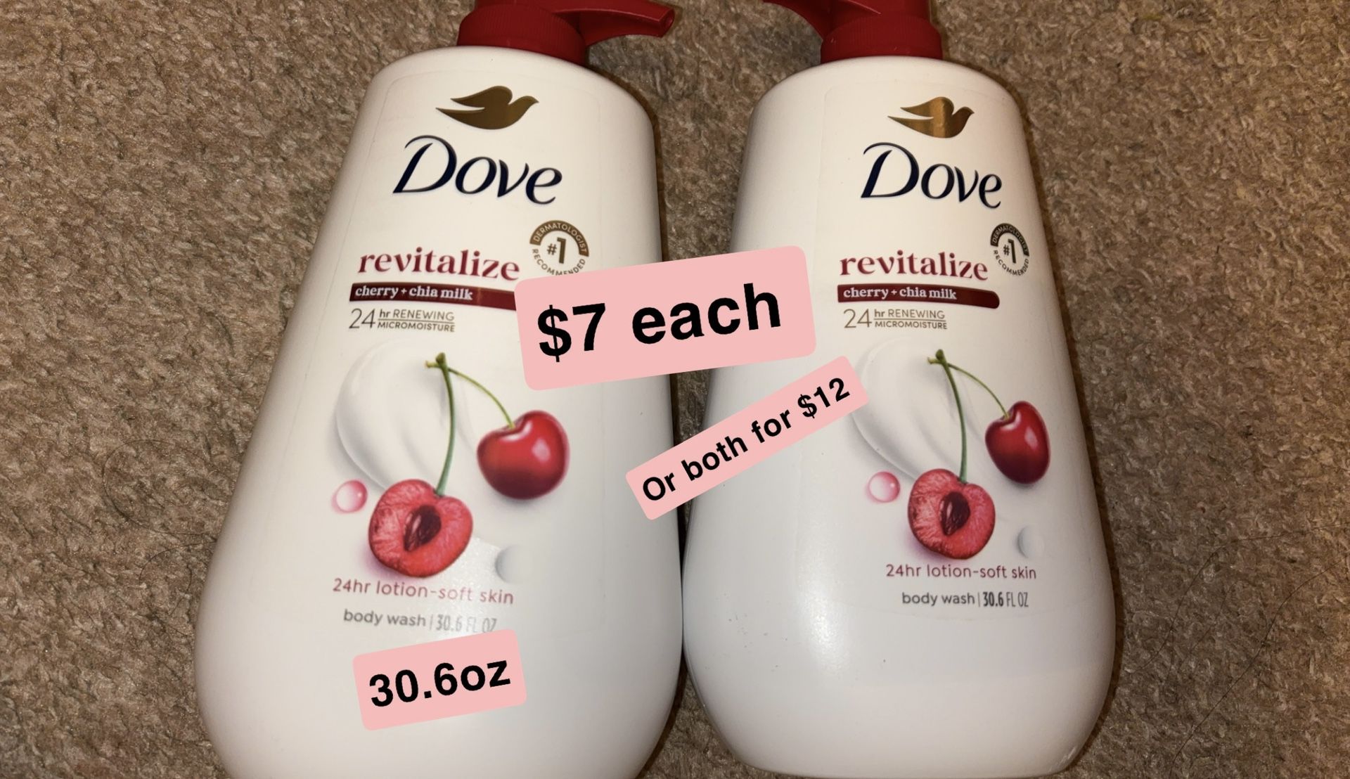 Dove Body wash Cherry 