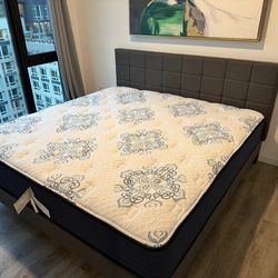 King Mattress and Bed Frame —MUST GO!!!