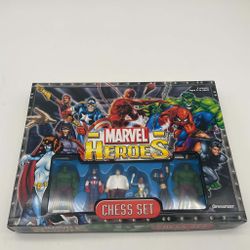 Marvel Heroes Chess Set Pressman 2003 X-men Spider-Man Figures 8+