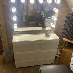Bathroom/bedroom Vanity With Mirror And Lights 