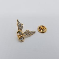 Gold American Eagle Pin Brooch