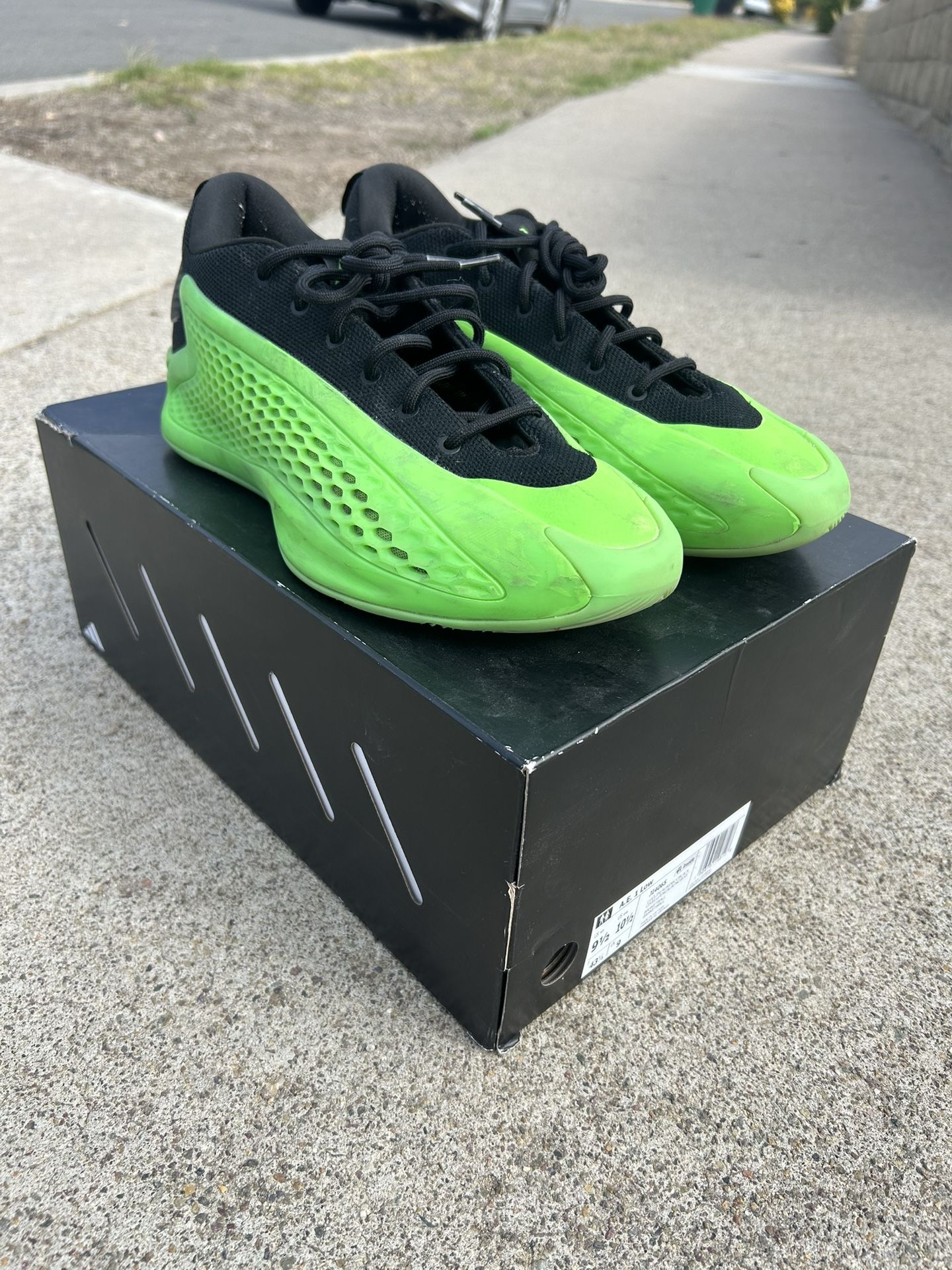 Adidas AE1 AE 1 One Low Green Black Mens 9.5