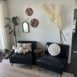 Black Armless Chair - Brand New