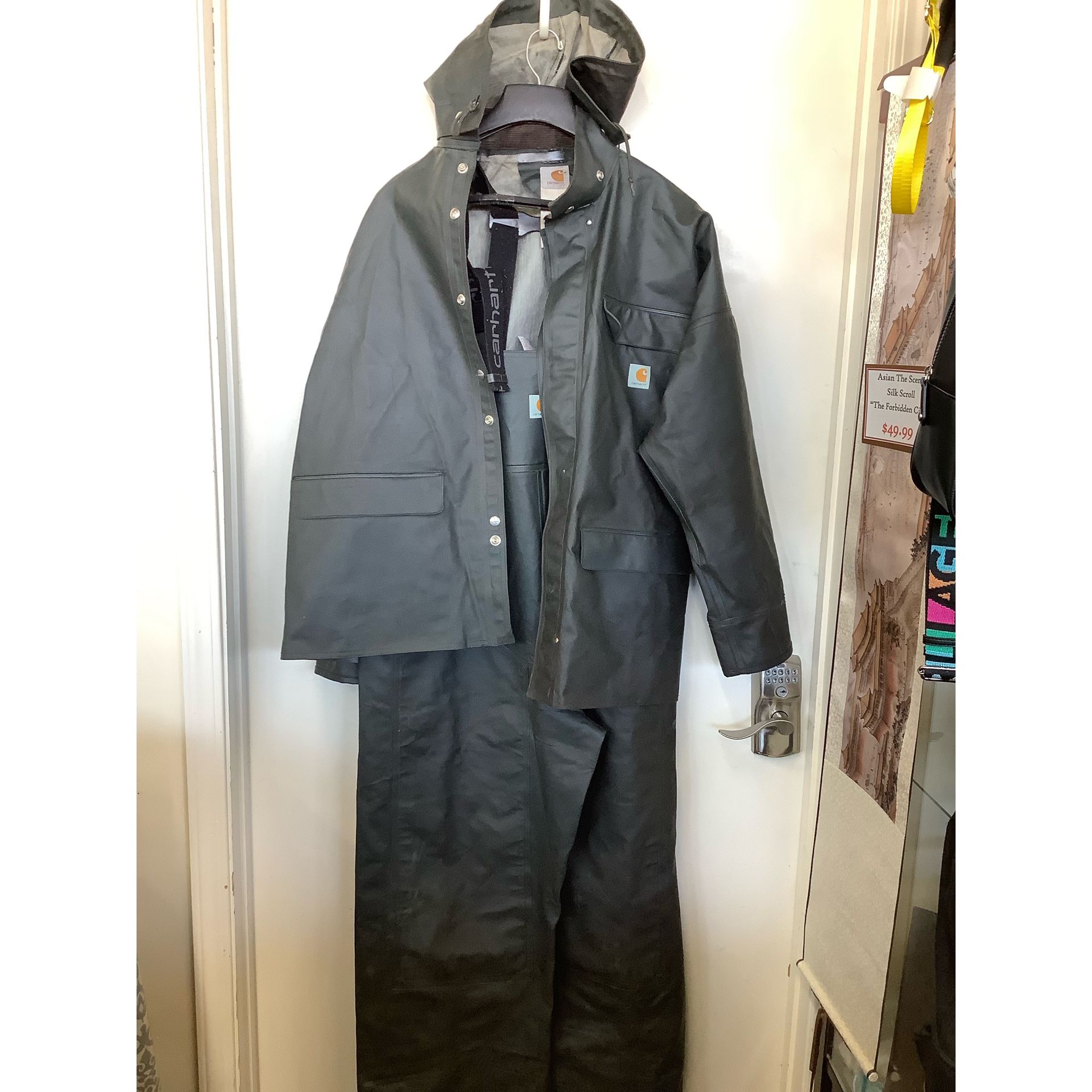 Carhartt PVC Rain Jacket With Bib Size Regular Medium 
