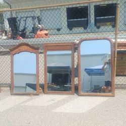 Large Old Wooden Frame Mirrors