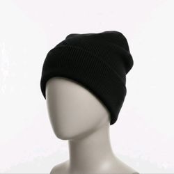 NEW Rick Owens Beanie Black Wool RU02E1494 M - NIP 