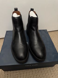 Cole Haan Warner Black Waterproof Chelsea Boots – Men’s Size 8