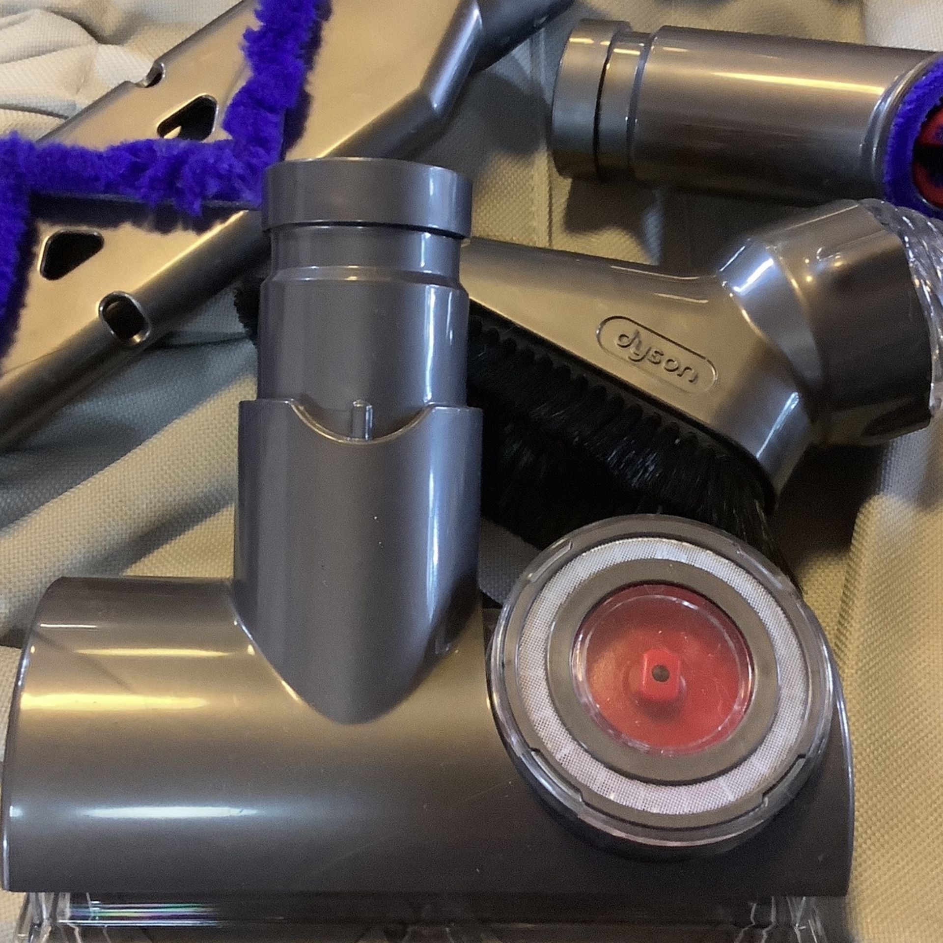 Dyson Vacuum Cleaner Attachments In Large Storage Bag New and Used for