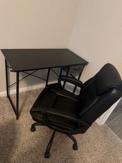 Office desk and chair 