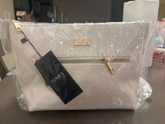 Jones New York White Cosmetic Bag