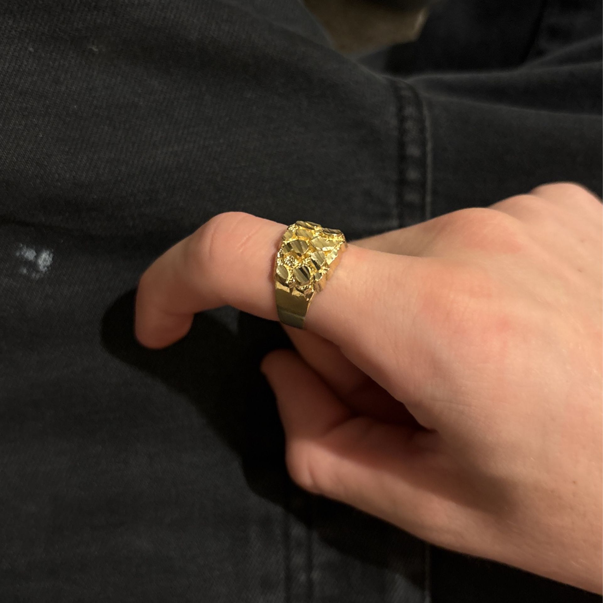10k Solid Gold Nugget Ring