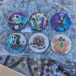 Halloween Jack & Sally Coasters