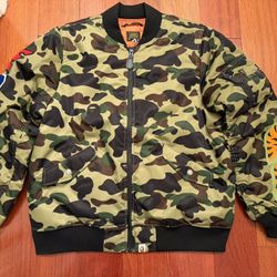 A BATHING APE MEN JACKET 1ST CAMO SHARK MA-1 JACKET MENS