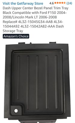 Dash Upper Center Bezel Panel Trim Tray Black