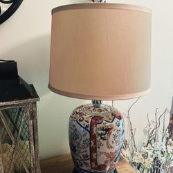 Vintage Imari Hand Painted Porcelain Table Lamp