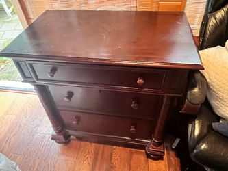 King size bed frame with 2 night stands
