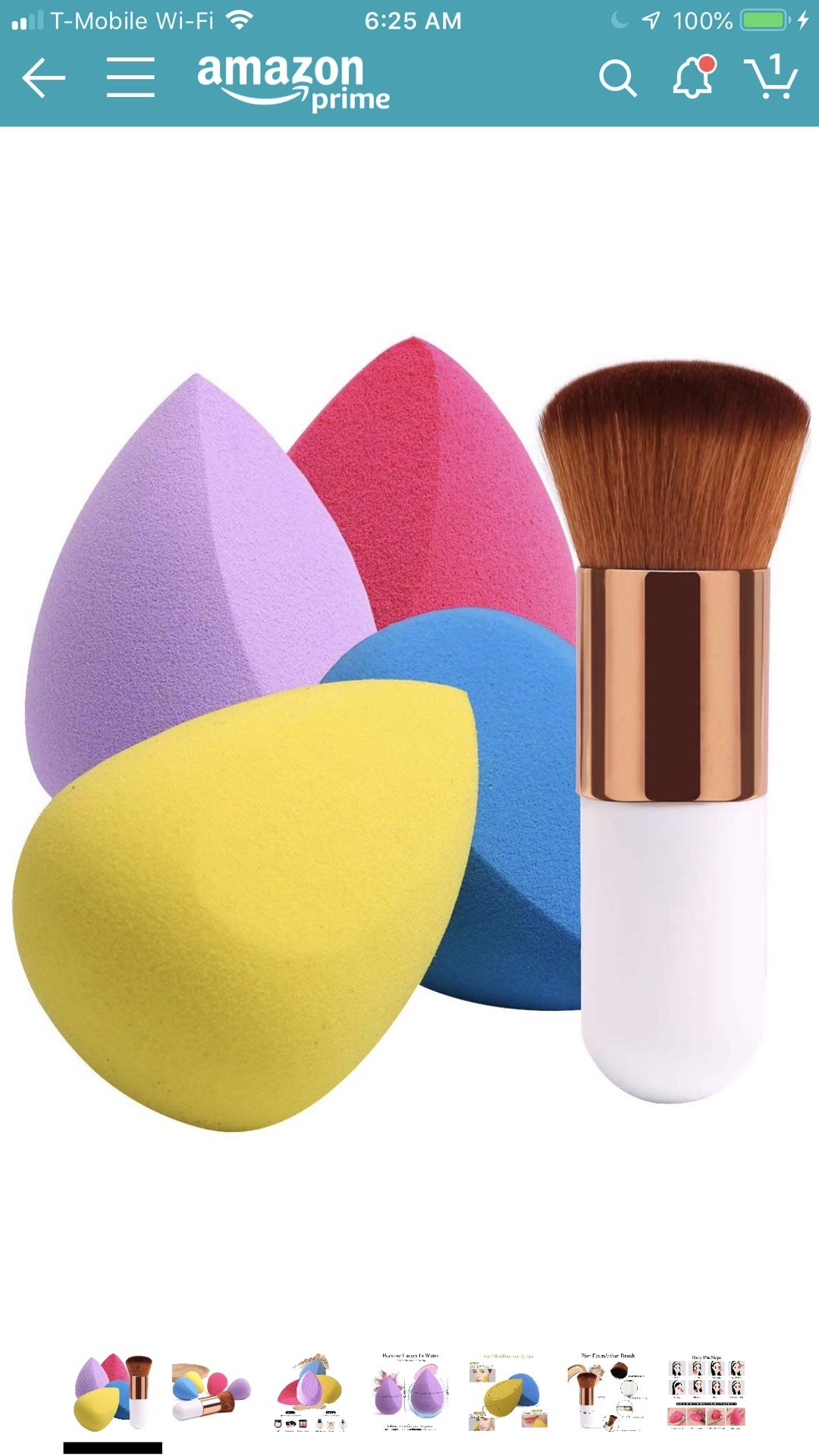 Brand new 4+1Pcs Makeup Sponges with Foundation Brush, Foundation Blending Sponge for Liquid Cream and Powder, Professional Beauty Sponge Blender &